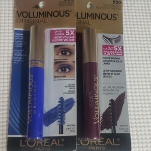 L'Oreal Voluminous Original Mascara Duo - Bold Blue and Deep Burgundy